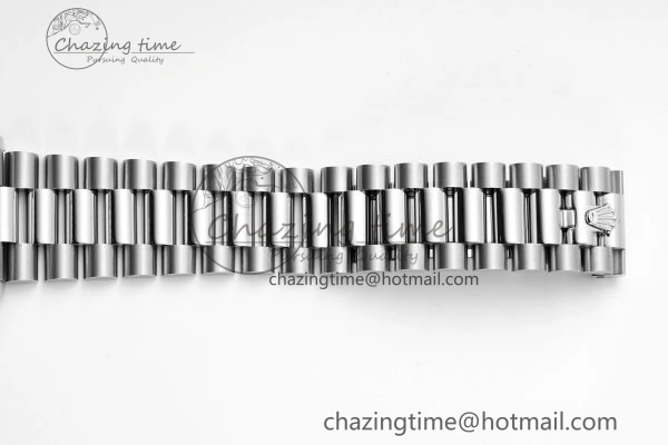 DayDate 40 SS JDF Gain Weight 904L Steel Gray Dial Stick Markers on President Bracelet A2836 V2