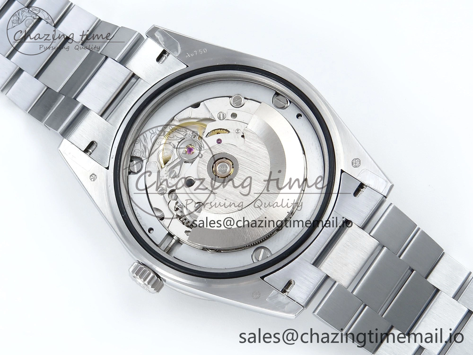 DayDate 40 SS QF 1:1 Best Edition Blue Crystal Dial Diamonds Bezel on President Bracelet A2836 V5 (Gain Weight)