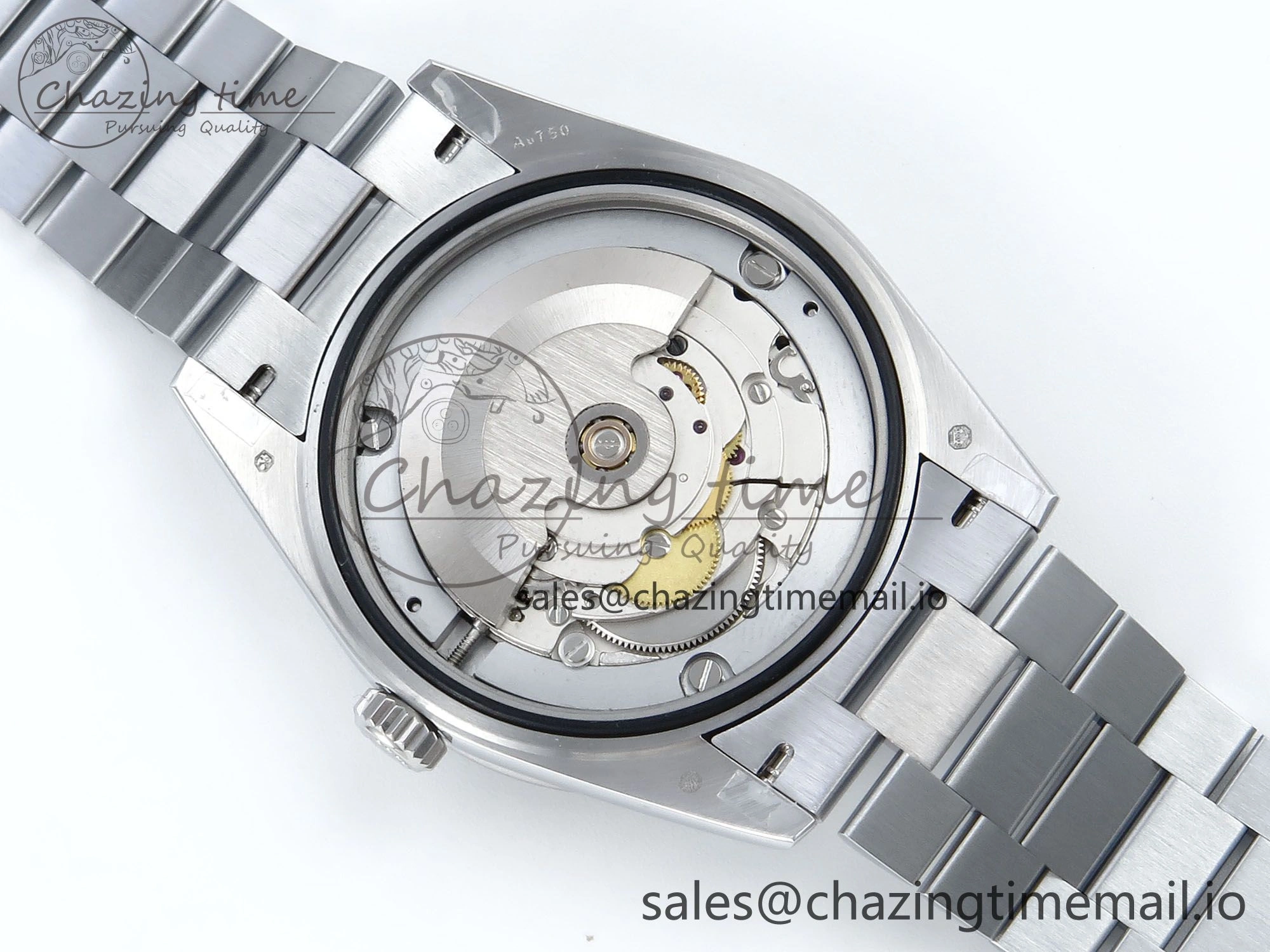 DayDate 40 SS QF 1:1 Best Edition Green Roman Dial Diamonds Bezel on President Bracelet A2836 V5 (Gain Weight)