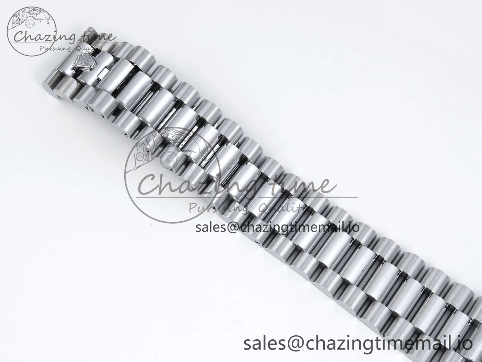 DayDate 40 SS QF 1:1 Best Edition Green Roman Dial Diamonds Bezel on President Bracelet A2836 V5 (Gain Weight)