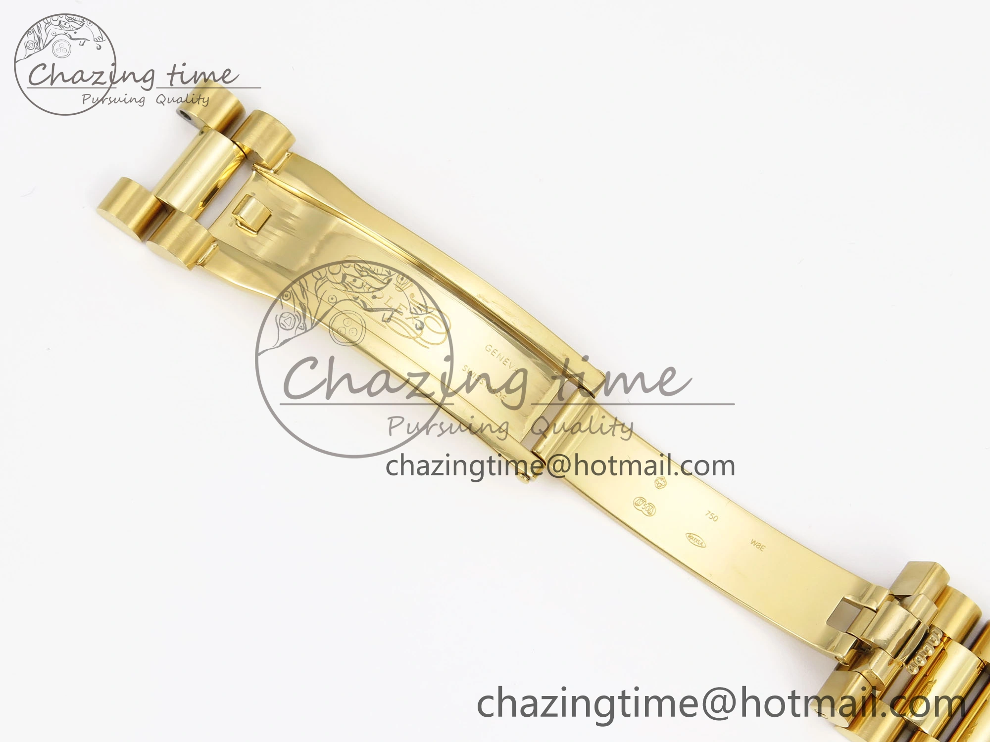 DayDate 40 YG GSF Gain Weight Black Crystal Dial Diamonds Bezel on President Bracelet A2836