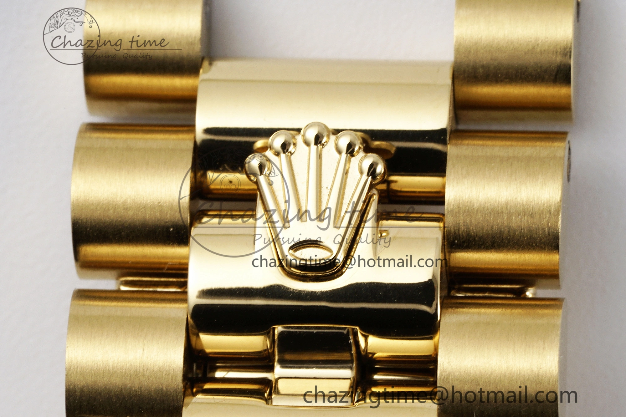 DayDate 40 YG JDF Gain Weight 904L Steel Green Dial Roman Markers on President Bracelet A2836 V2