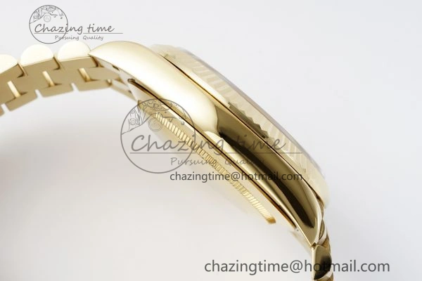 DayDate 40 YG JDF Gain Weight 904L Steel YG Dial Roman Markers on President Bracelet A2836 V2