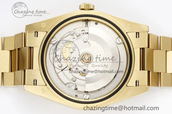 DayDate 40 YG JDF Gain Weight 904L Steel YG Dial Roman Markers on President Bracelet A2836 V2
