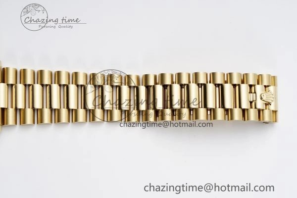 DayDate 40 YG JDF Gain Weight 904L Steel YG Dial Roman Markers on President Bracelet A2836 V2