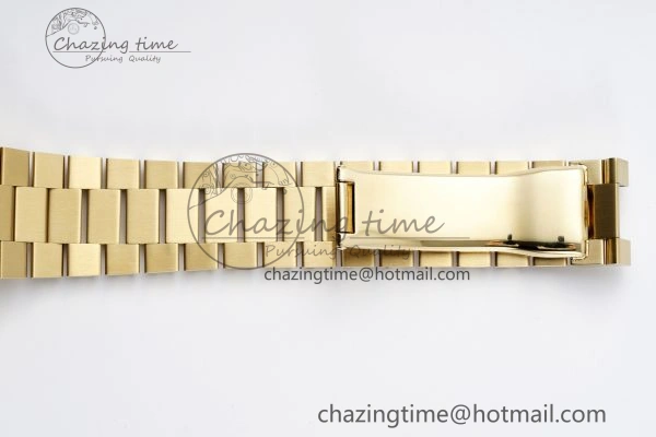 DayDate 40 YG JDF Gain Weight 904L Steel YG Dial Roman Markers on President Bracelet A2836 V2