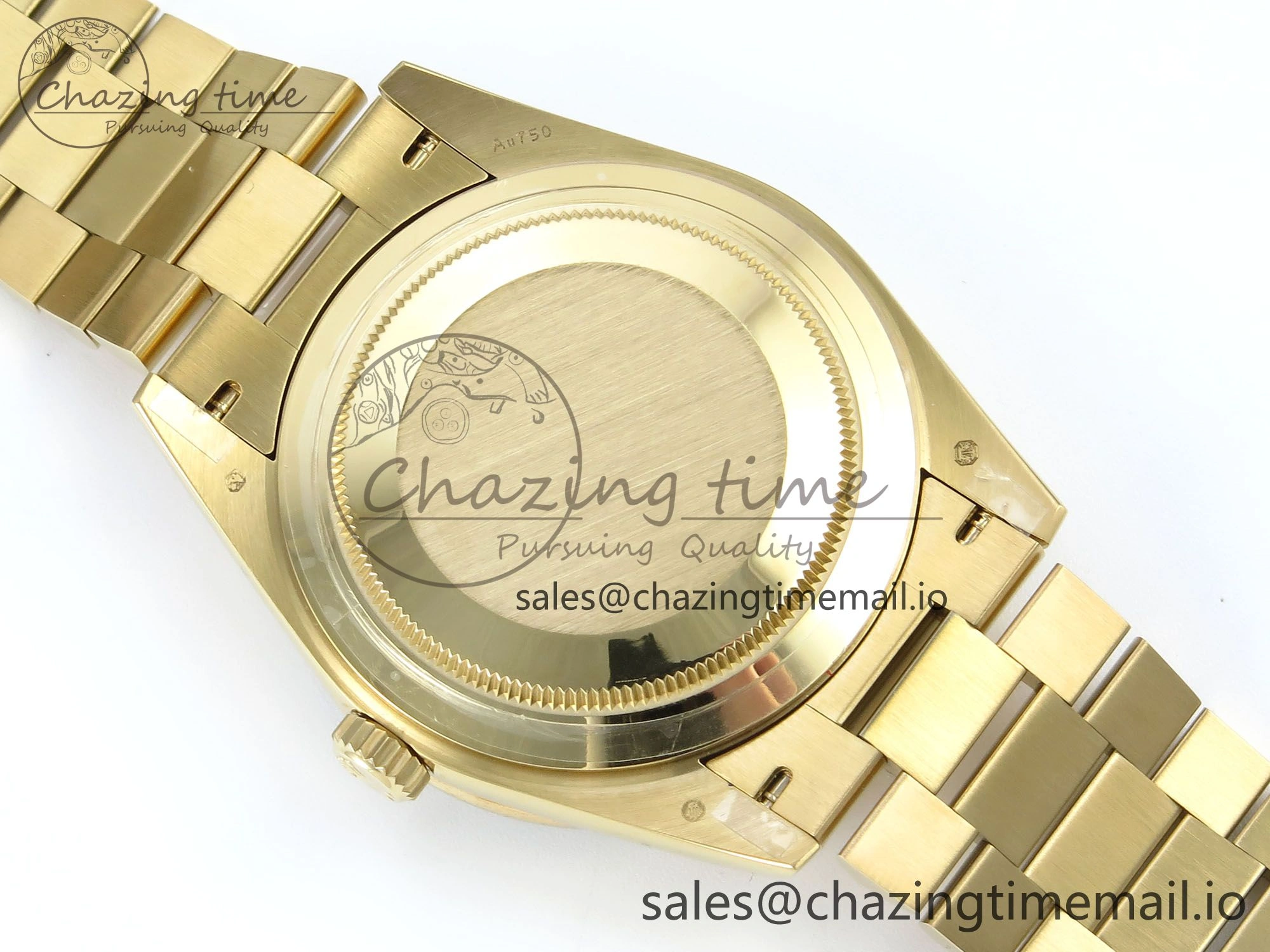 DayDate 40 YG QF 1:1 Best Edition Green Roman Dial Diamonds Bezel on President Bracelet A2836 V5 (Gain Weight)