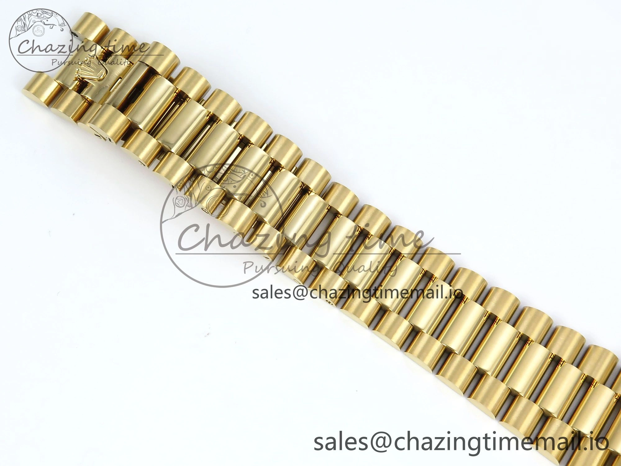 DayDate 40 YG QF 1:1 Best Edition Green Roman Dial Diamonds Bezel on President Bracelet A2836 V5 (Gain Weight)
