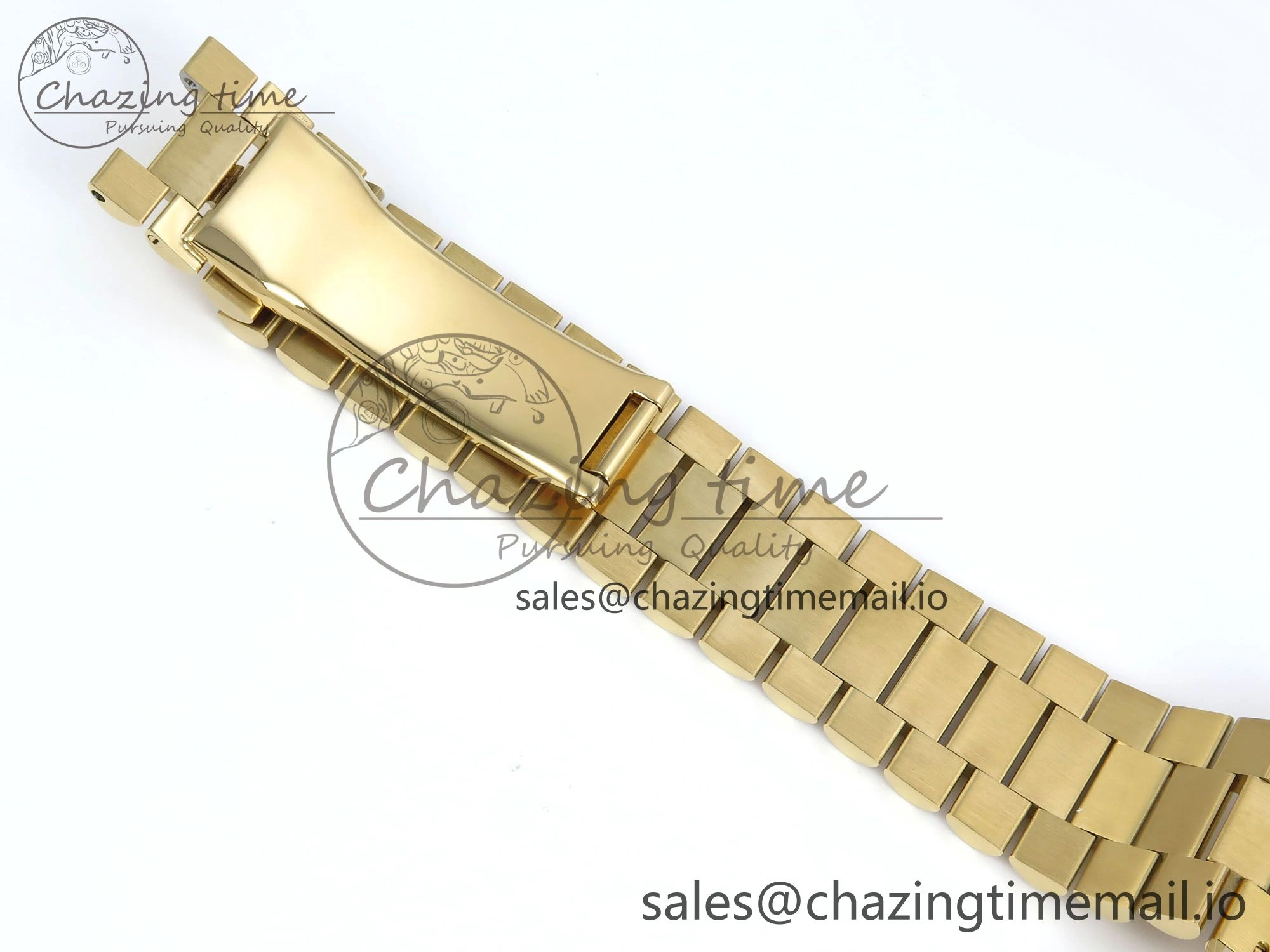 DayDate 40 YG QF 1:1 Best Edition Green Roman Dial Diamonds Bezel on President Bracelet A2836 V5 (Gain Weight)