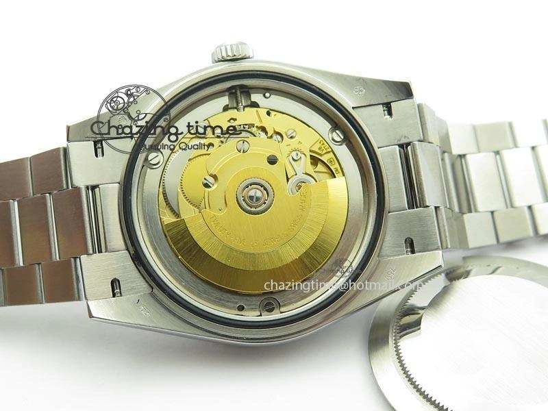 DayDate 40mm BP-Maker 228206 SS Ice Blue Roman Dial (Smooth Bezel) On SS Bracelet ETA2836