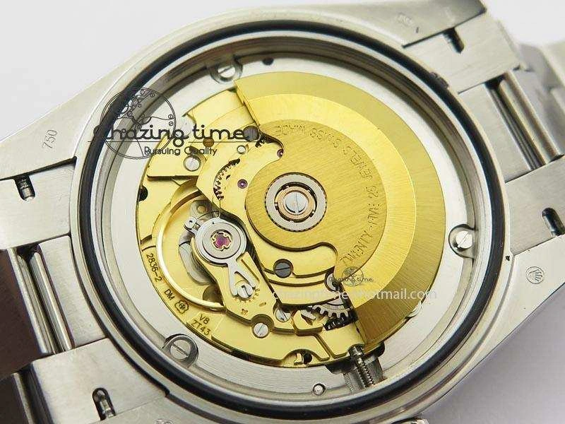 DayDate 40mm BP-Maker 228206 SS Ice Blue Roman Dial (Smooth Bezel) On SS Bracelet ETA2836