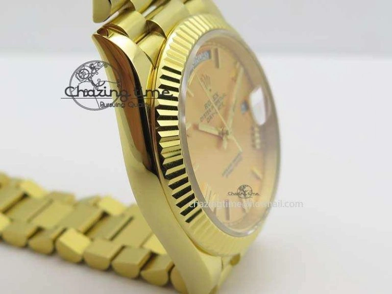 DayDate 40mm BP-Maker 228238 YG Wrapped Gold Roman Dial (Fluted Bezel) On YG Bracelet ETA2836