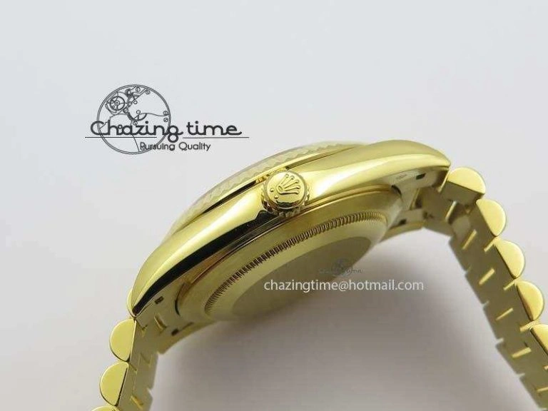 DayDate 40mm BP-Maker 228238 YG Wrapped Gold Roman Dial (Fluted Bezel) On YG Bracelet ETA2836
