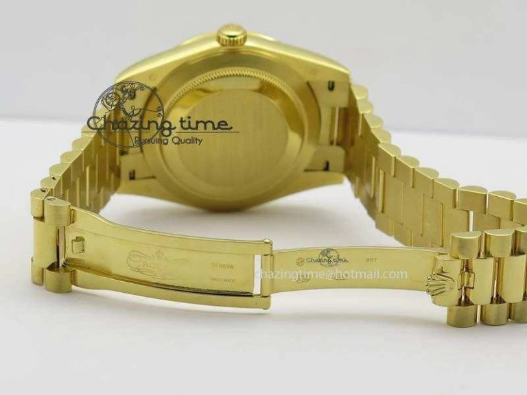 DayDate 40mm BP-Maker 228238 YG Wrapped Gold Roman Dial (Fluted Bezel) On YG Bracelet ETA2836