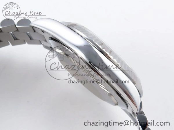 DayDate 40mm SS QF 1:1 Best Edition Blue Roman Dial on President Bracelet A2824 (Gain Weight)