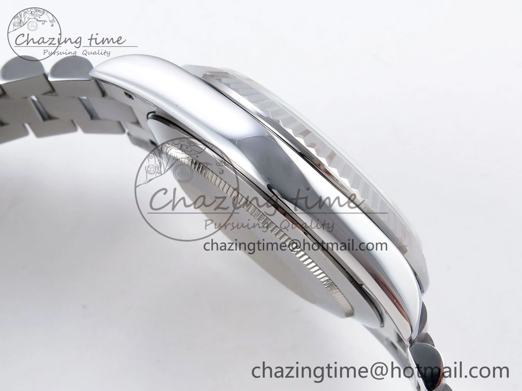 DayDate 40mm SS QF 1:1 Best Edition Blue Roman Dial on President Bracelet A2824 (Gain Weight)