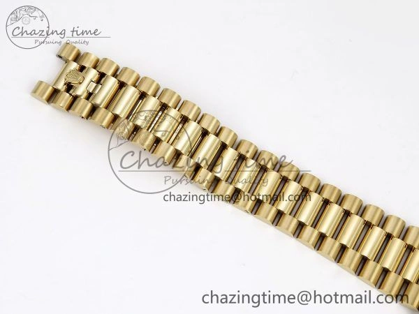 DayDate 40mm YG QF 1:1 Best Edition Green Roman Dial on President Bracelet A2824 (Gain Weight)