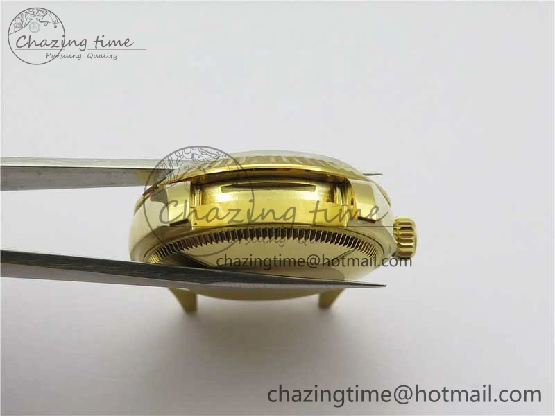 Daydate 278288 31mm YG EWF Best Edition Green Malachite Dial Crystal Markers on YG President Bracelet ETA2688