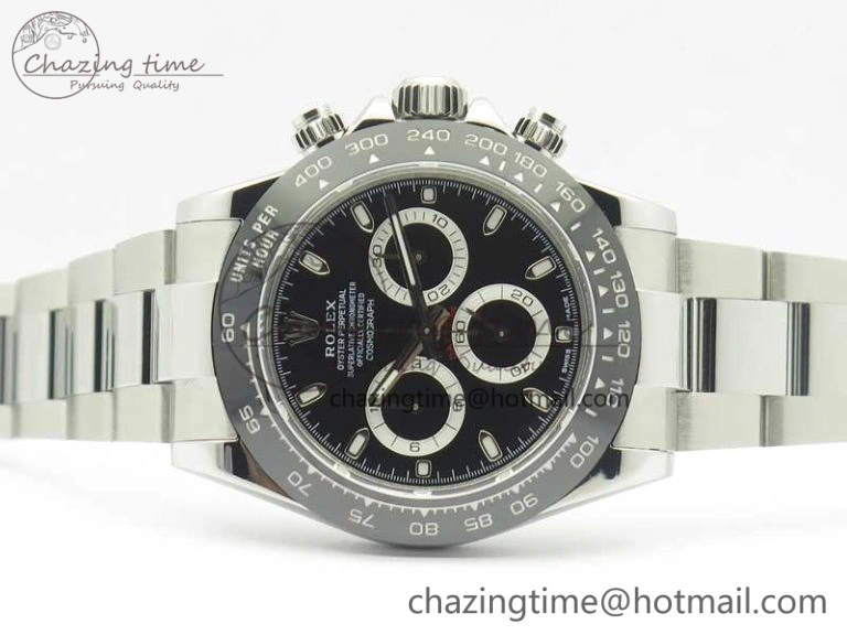 Daytona 116500 ARF 1:1 Best Edition 904L SS Case And Bracelet Black Dial A4130 Super Clone V2