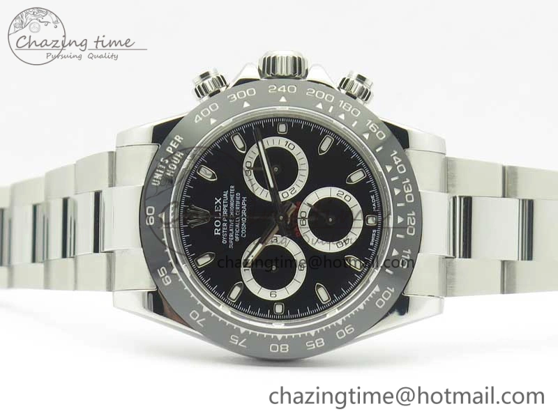 Daytona 116500 ARF 1:1 Best Edition 904L SS Case And Bracelet Black Dial A4130 Super Clone V2
