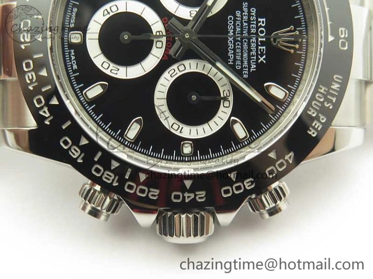 Daytona 116500 ARF 1:1 Best Edition 904L SS Case And Bracelet Black Dial A4130 Super Clone V2