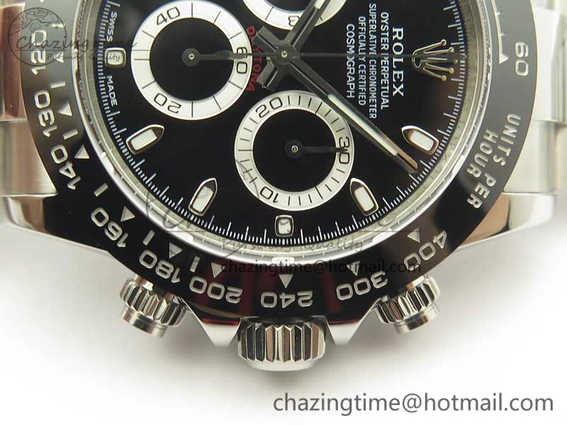 Daytona 116500 ARF 1:1 Best Edition 904L SS Case And Bracelet Black Dial A4130 Super Clone V2