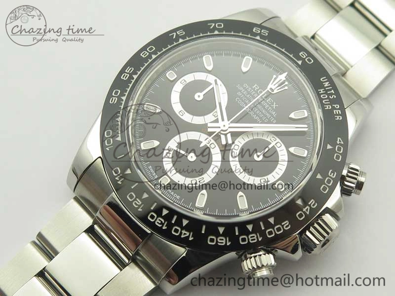 Daytona 116500 ARF 1:1 Best Edition 904L SS Case And Bracelet Black Dial A4130 Super Clone V2