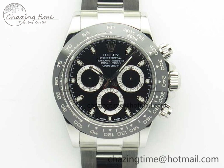 Daytona 116500 ARF 1:1 Best Edition 904L SS Case And Bracelet Black Dial A4130 Super Clone V2