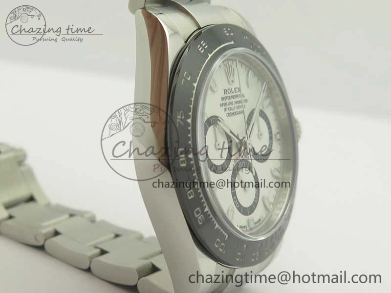 Daytona 116500 ARF 1:1 Best Edition 904L SS Case And Bracelet White Dial A4130 Super Clone V2