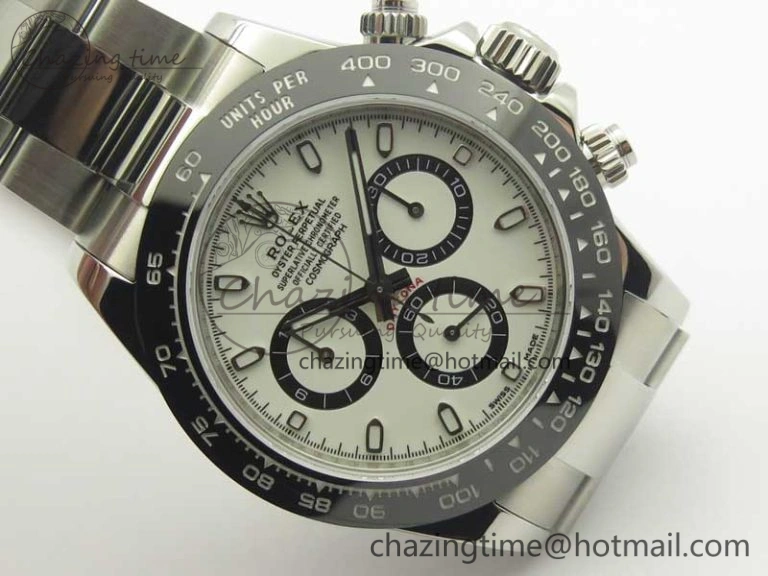 Daytona 116500 ARF 1:1 Best Edition 904L SS Case And Bracelet White Dial A4130 Super Clone V2