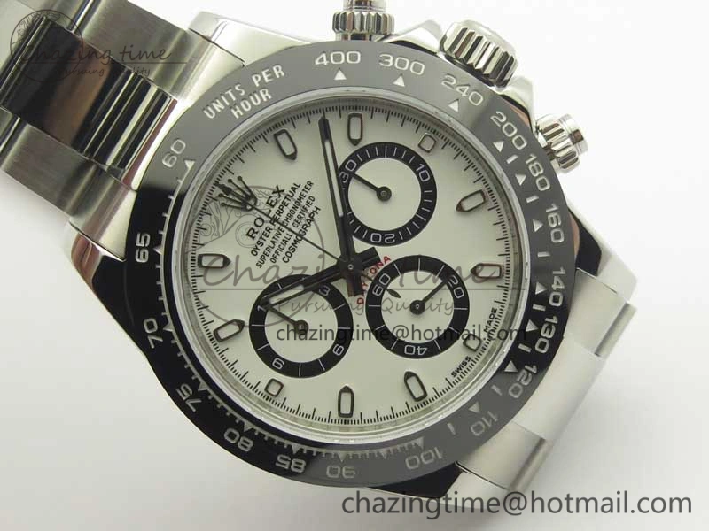Daytona 116500 ARF 1:1 Best Edition 904L SS Case And Bracelet White Dial A4130 Super Clone V2