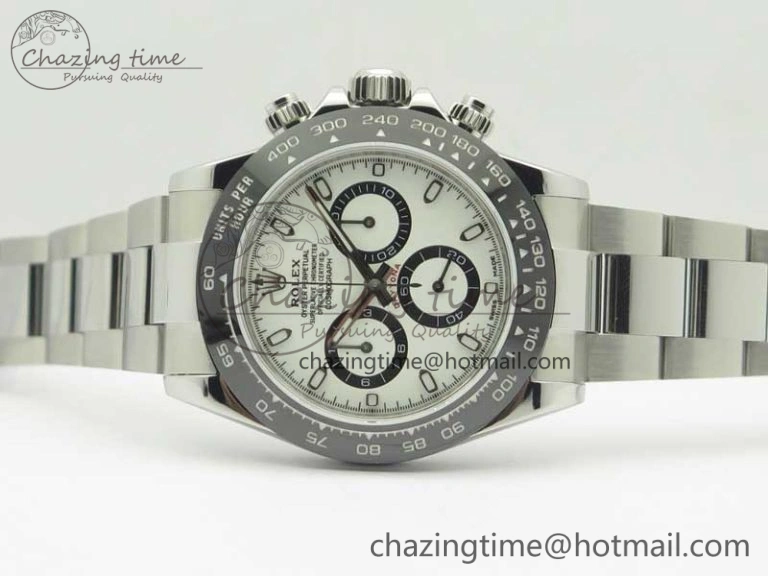 Daytona 116500 ARF 1:1 Best Edition 904L SS Case And Bracelet White Dial A4130 Super Clone V2