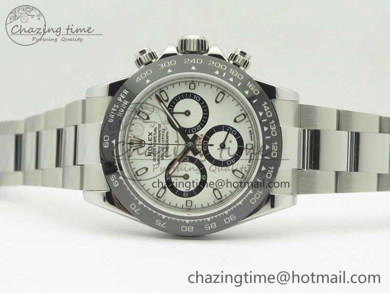 Daytona 116500 ARF 1:1 Best Edition 904L SS Case And Bracelet White Dial A4130 Super Clone V2