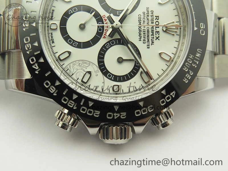 Daytona 116500 ARF 1:1 Best Edition 904L SS Case And Bracelet White Dial A4130 Super Clone V2