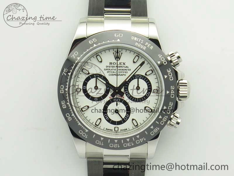 Daytona 116500 ARF 1:1 Best Edition 904L SS Case And Bracelet White Dial A4130 Super Clone V2