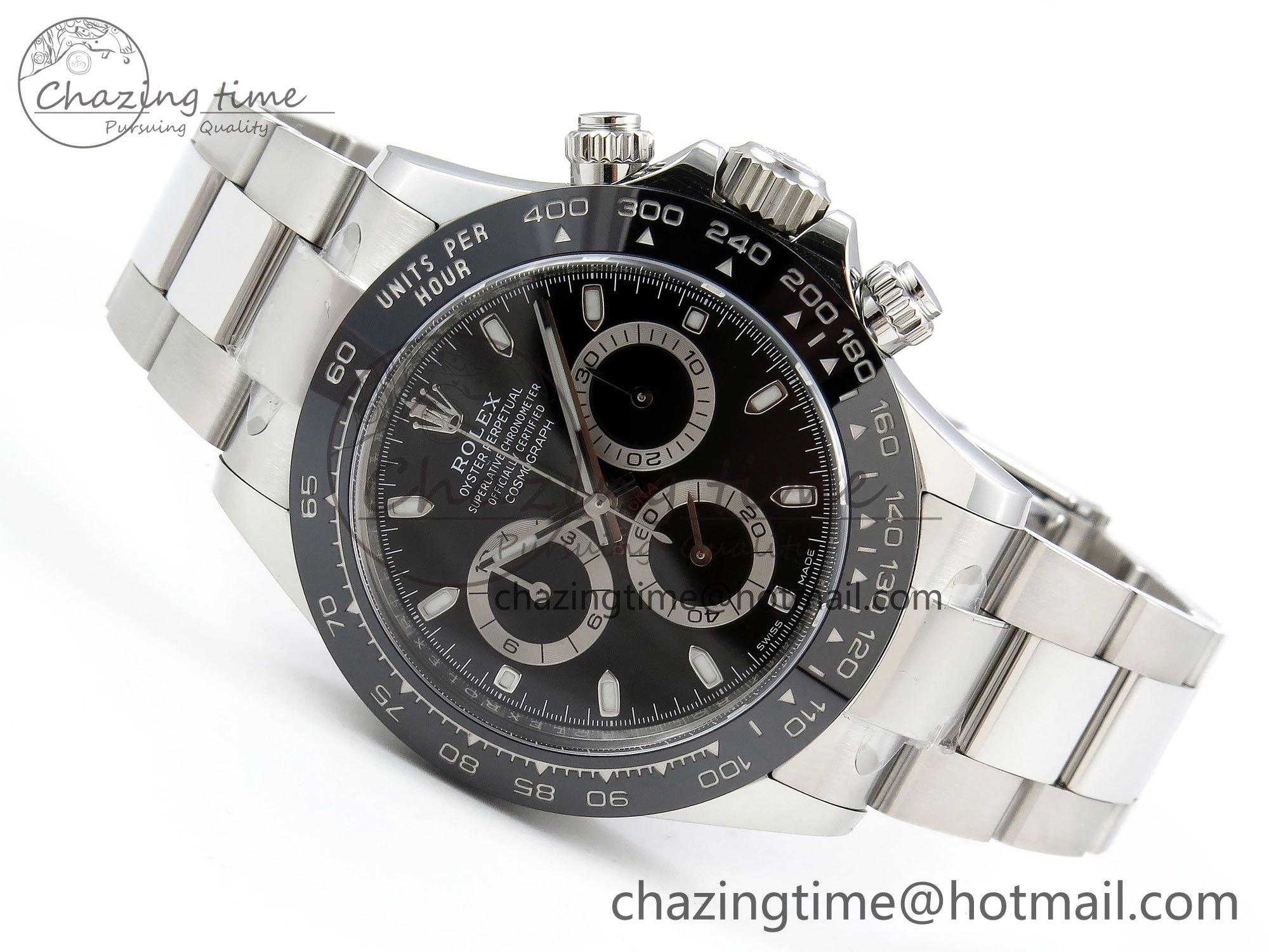 Daytona 116500 Clean 1:1 Best Edition 904L SS Case and Bracelet Black Dial SA4130 V2