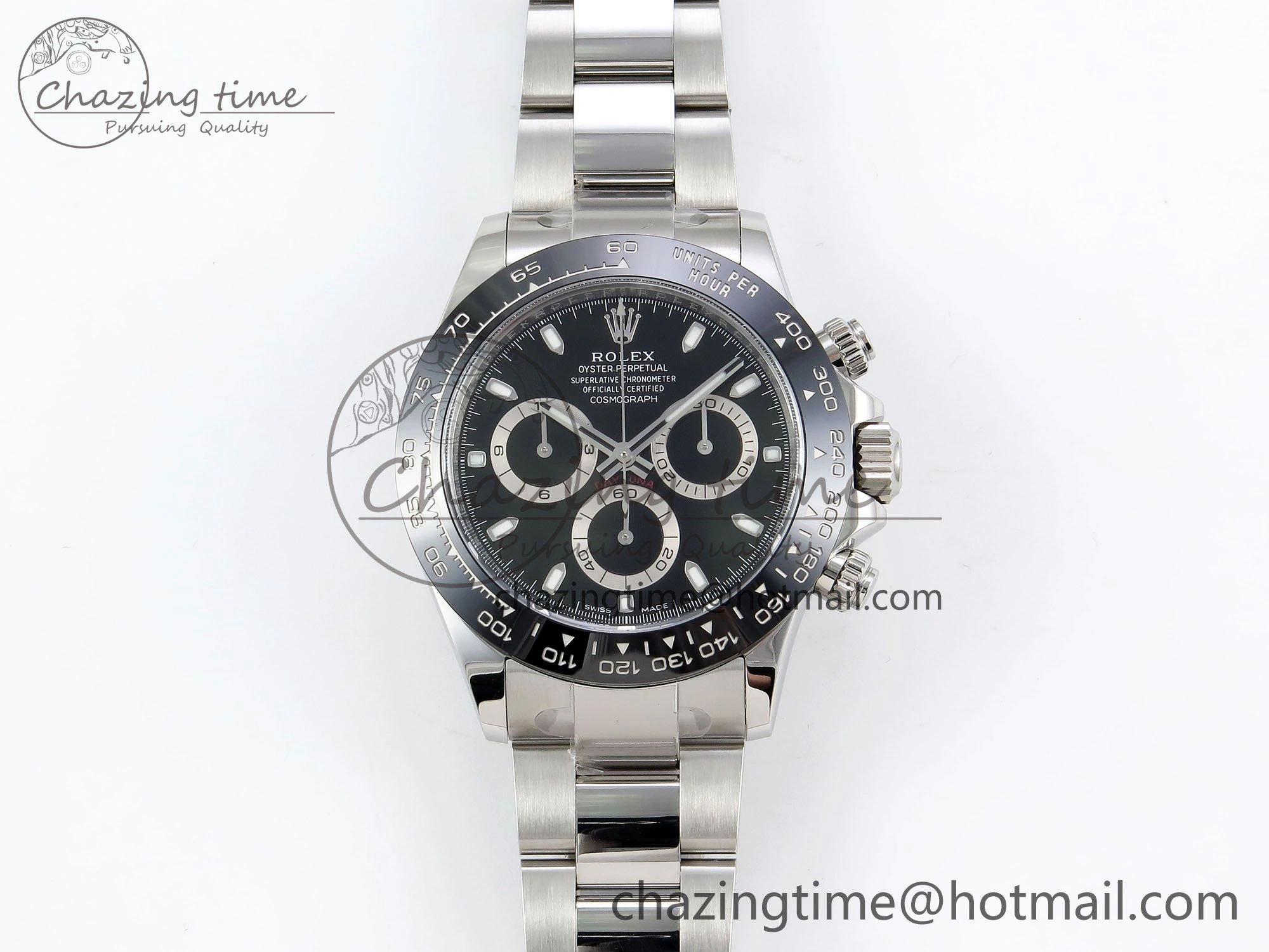 Daytona 116500 Clean 1:1 Best Edition 904L SS Case and Bracelet Black Dial SA4130 V2