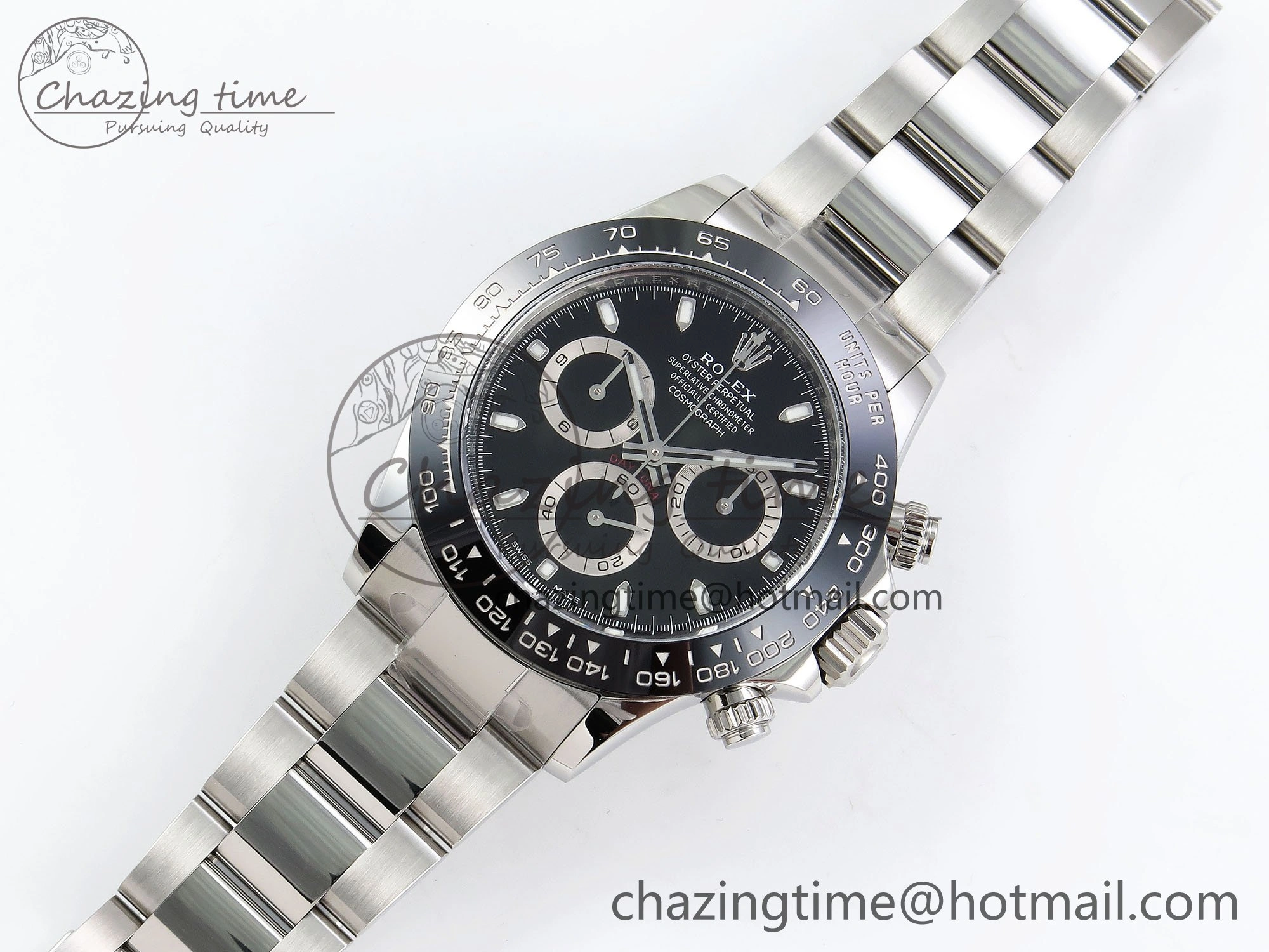 Daytona 116500 Clean 1:1 Best Edition 904L SS Case and Bracelet Black Dial SA4130 V2