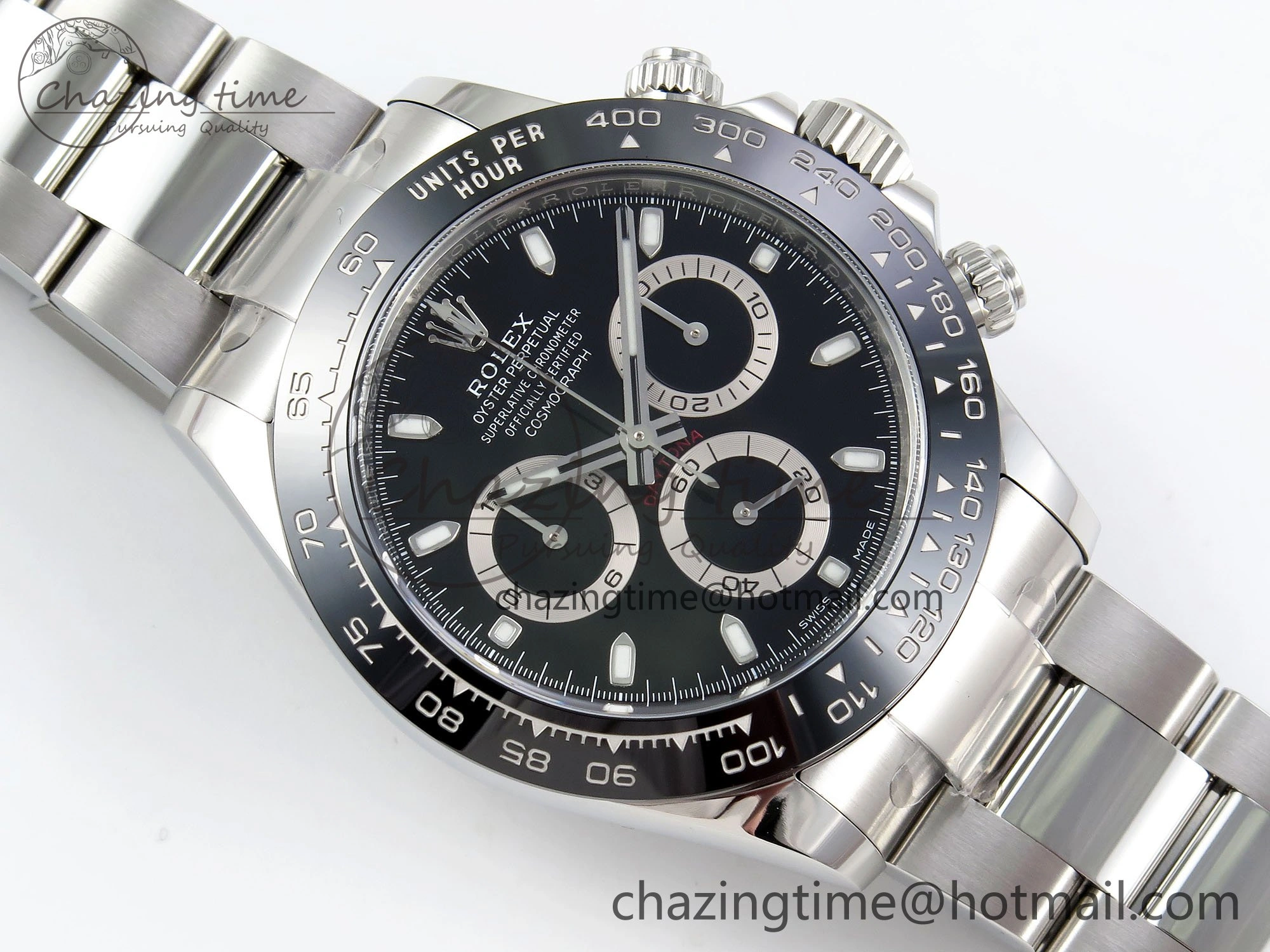 Daytona 116500 Clean 1:1 Best Edition 904L SS Case and Bracelet Black Dial SA4130 V2