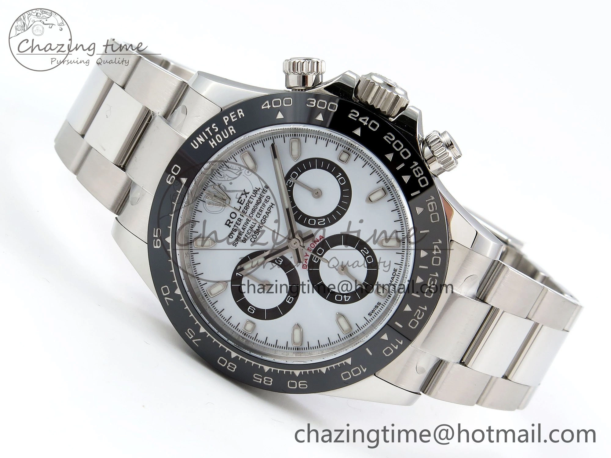 Daytona 116500 Clean 1:1 Best Edition 904L SS Case and Bracelet White Dial SA4130 V3