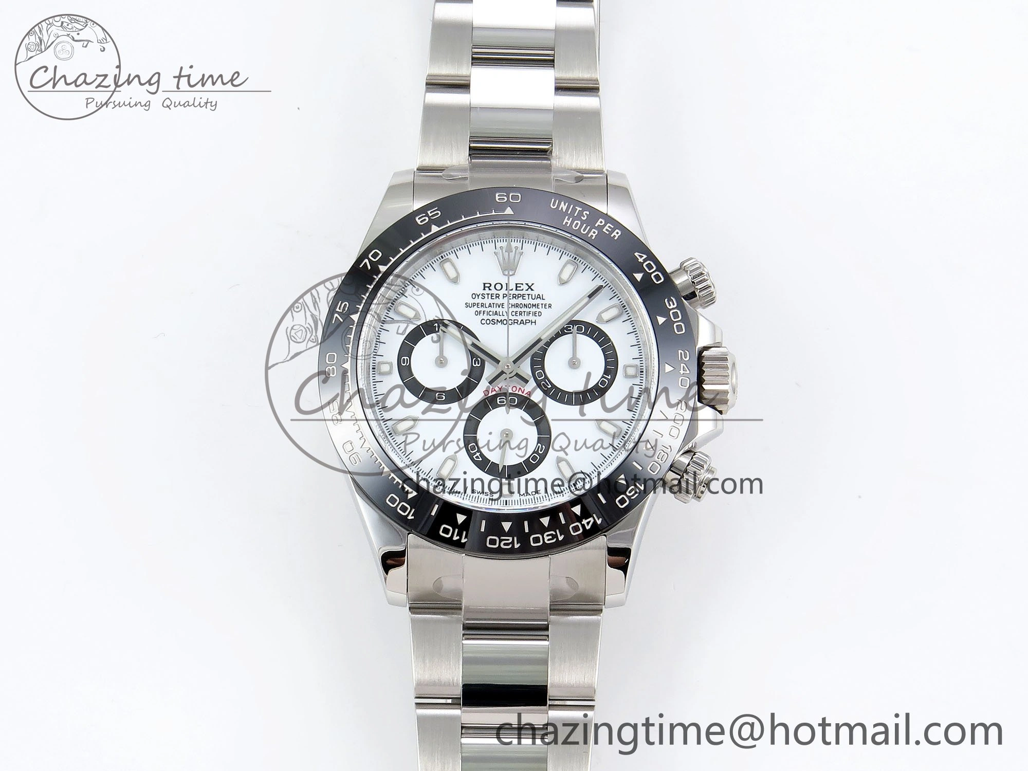 Daytona 116500 Clean 1:1 Best Edition 904L SS Case and Bracelet White Dial SA4130 V3