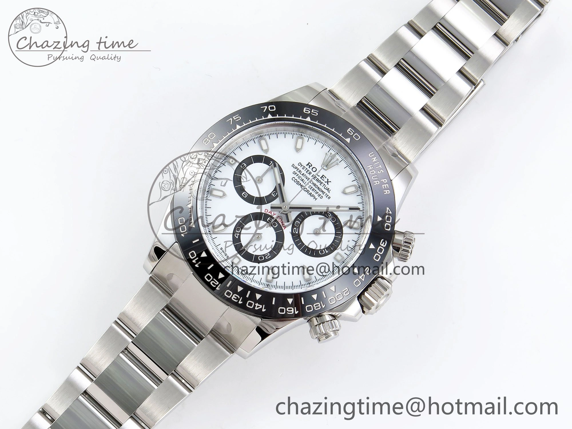 Daytona 116500 Clean 1:1 Best Edition 904L SS Case and Bracelet White Dial SA4130 V3