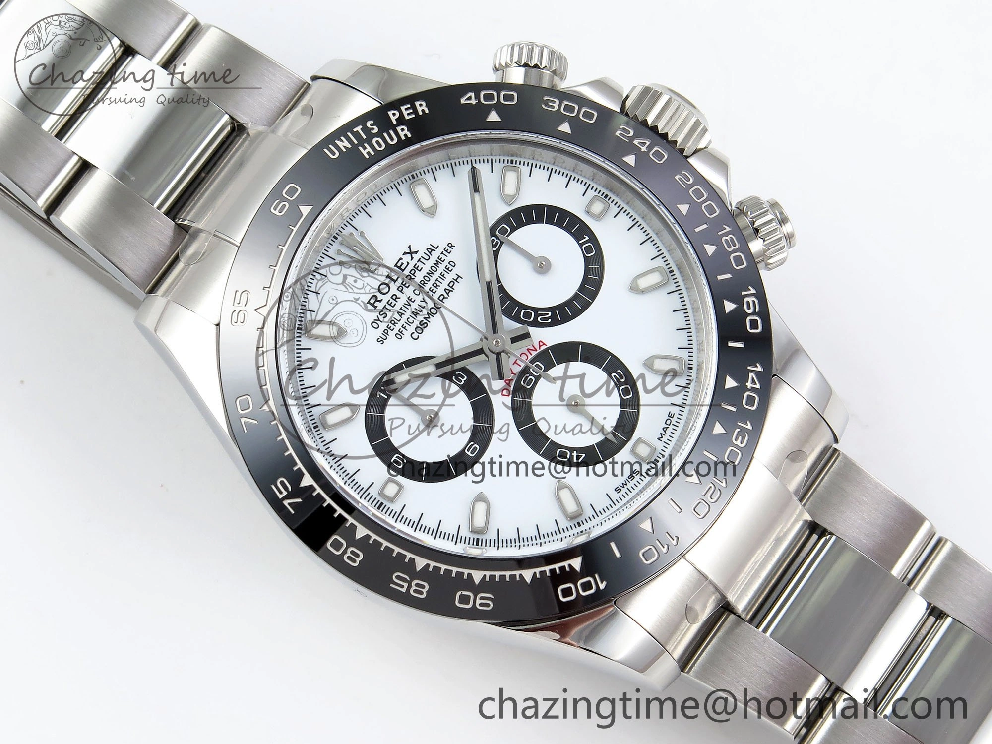 Daytona 116500 Clean 1:1 Best Edition 904L SS Case and Bracelet White Dial SA4130 V3