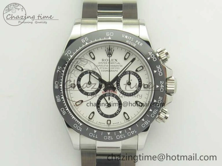 Daytona 116500 GMF Best Edition 904L SS Case and Bracelet White Dial A4130