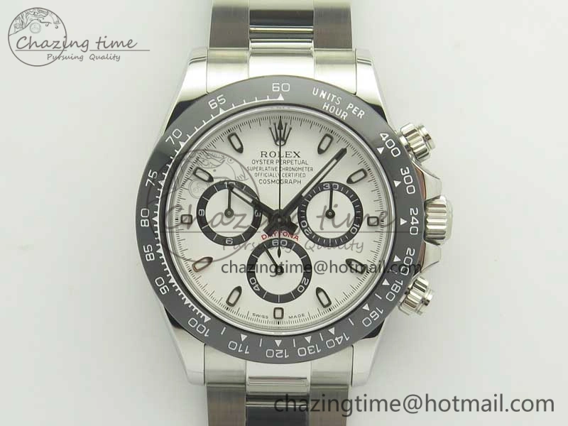 Daytona 116500 GMF Best Edition 904L SS Case and Bracelet White Dial A4130