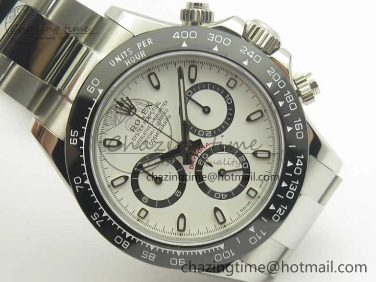 Daytona 116500 GMF Best Edition 904L SS Case and Bracelet White Dial A4130