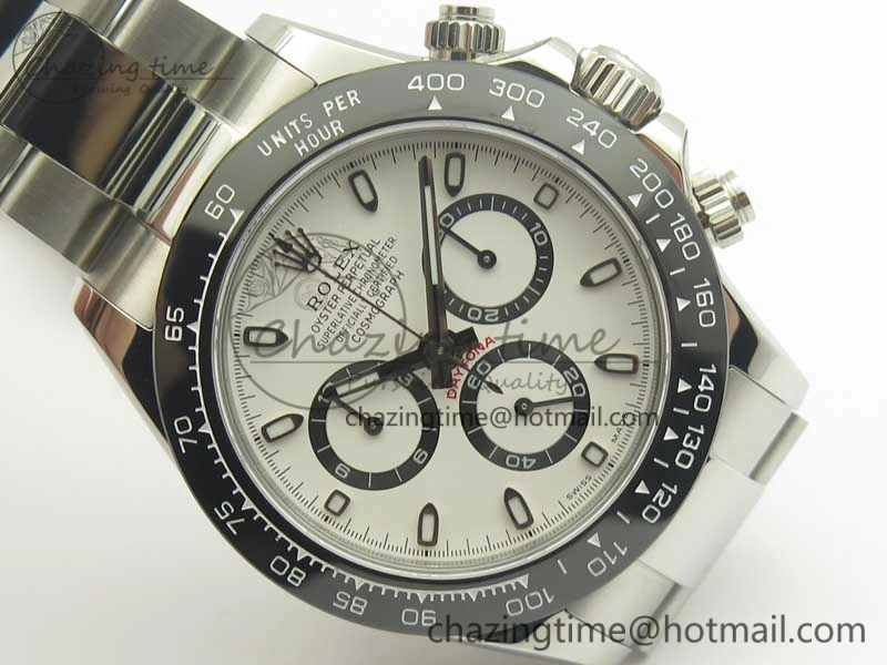 Daytona 116500 GMF Best Edition 904L SS Case and Bracelet White Dial A4130