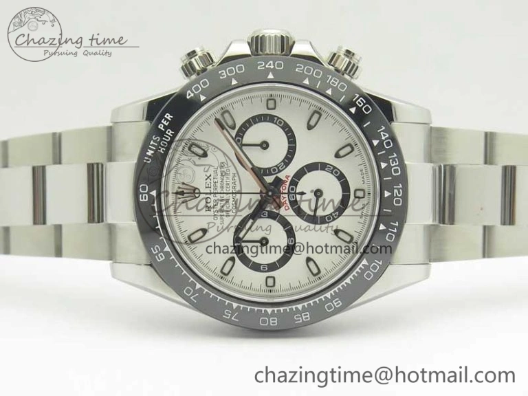 Daytona 116500 GMF Best Edition 904L SS Case and Bracelet White Dial A4130
