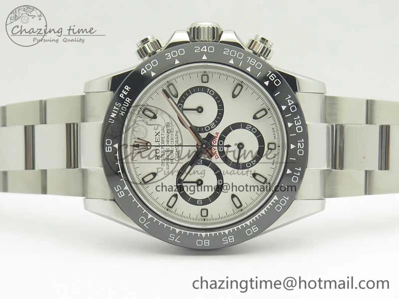 Daytona 116500 GMF Best Edition 904L SS Case and Bracelet White Dial A4130