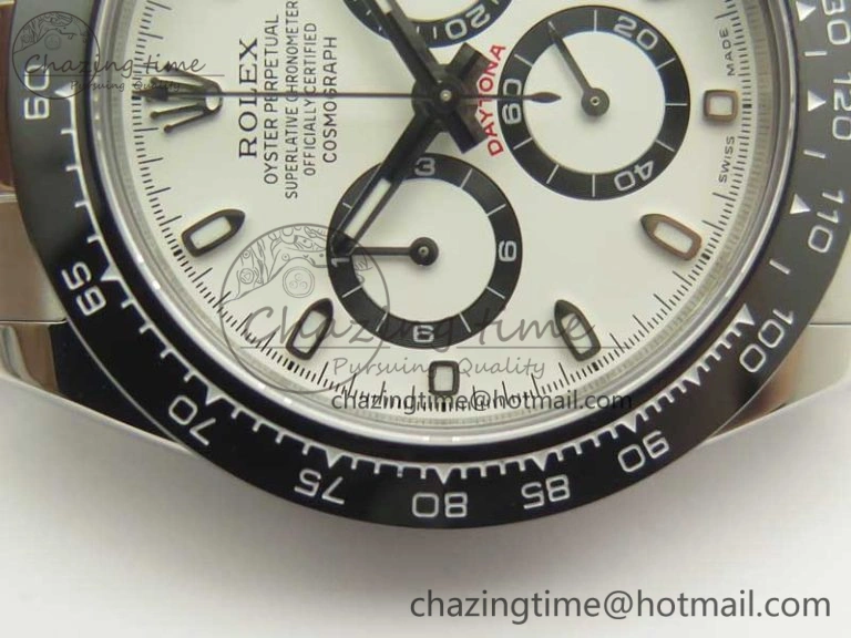 Daytona 116500 GMF Best Edition 904L SS Case and Bracelet White Dial A4130